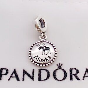 Pandora Alaska Exclusive Dangle Charm Moose Travel Pendant S925 Sterling silver